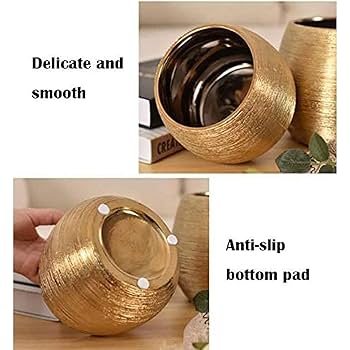 Amazon.co.jp: ガーデンプランター金色植木鉢、屋内および屋外の